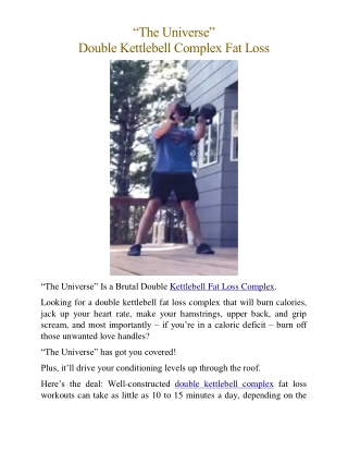 “The Universe” – Double Kettlebell Complex Fat Loss