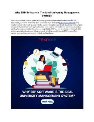 Why ERP Software Is The Ideal University Management System