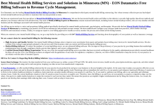 Best Mental Health Billing Services and Solutions in Minnesota (MN) -