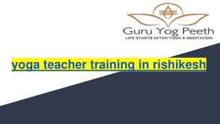 yoga teacher training in rishikesh