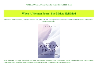 PDF READ  When A Woman Prays She Makes Hell Mad PDF eBook