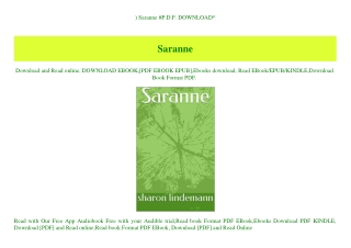 ^READ) Saranne #P.D.F.  DOWNLOAD^