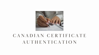 Canadian certificate authentication