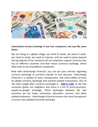 International Currency Exchange is now fast, transparent, and easy like never before