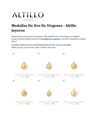 Medallas de virgenes