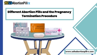 Different Abortion Pills and the Pregnancy Termination Procedure