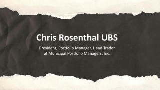 Chris Rosenthal UBS - An Assertive Professional