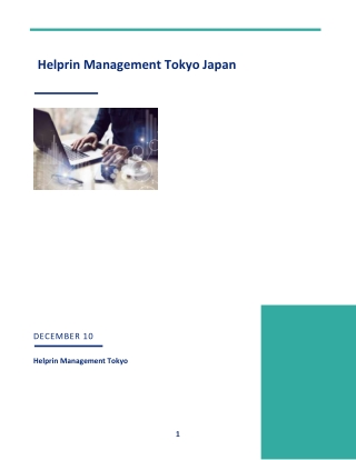 Preparedness for New Cyber security Regulations by Helprin Management Japan