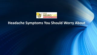 Headache Symptoms You Should Worry About