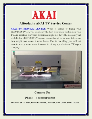 Affordable AKAI TV Service Center