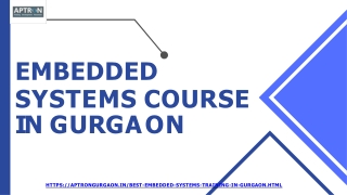 Embedded Systems Training in Gurgaon