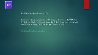 Best UX Design Tool Service in USA