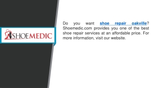 shoe repair oakville   shoemedic.com