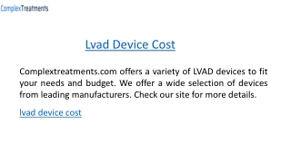 Lvad Device Cost  Complextreatments.com