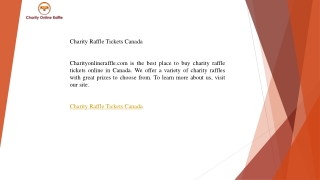 Charity Raffle Tickets Canada  Charityonlineraffle.com