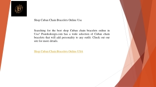 Shop Cuban Chain Bracelets Online Usa  Peardedesign.com
