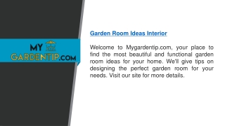 Garden Room Ideas Interior   Mygardentip.com