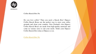 Coffee Knock Box Nz   Dipacci.co.nz
