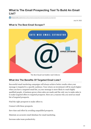 1What Is The Email Prospecting Tool To Build An Email List