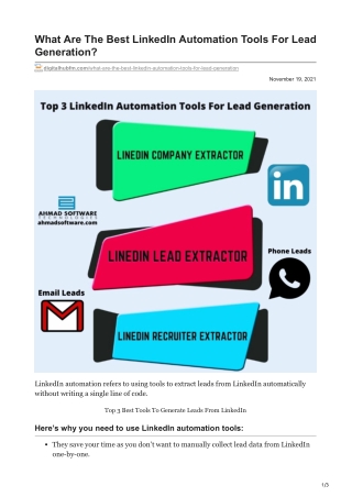 What Are The Best LinkedIn Automation Tools For Lead Generation