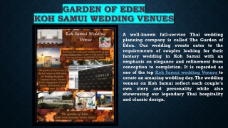 KOH SAMUI WEDDING VENUES