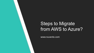How to Migrate from AWS to Azure?