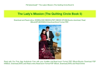 Pdf [download]^^ The Lady's Mission (The Quilting Circle Book 5) (DOWNLOAD E.B.O.O.K.^)