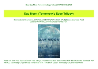 Read Day Moon (Tomorrow's Edge Trilogy) DOWNLOAD @PDF