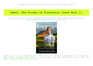 (B.O.O.K.$ Amber (The Brides of Freshwater Creek Book 1) (Epub Kindle)