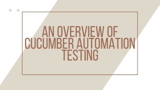 An Overview of Cucumber Automation Testing - Test Evolve