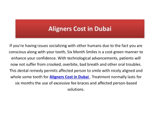 Best Aligners Cost in Dubai