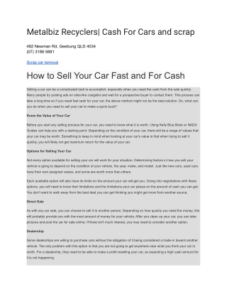 Metalbiz Recyclers_ Cash For Cars and scrap