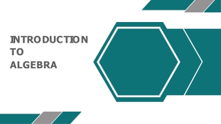 Introduction to algebra