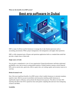 Best Erp software in Dubai
