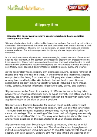 Slippery Elm