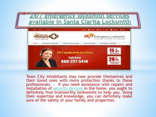 24/7 emergency locksmith services available in Santa Clarita