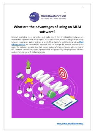 What are the advantages of using an MLM software