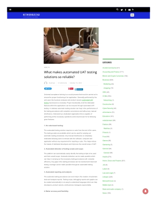 What makes automated UAT testing solutions so reliable