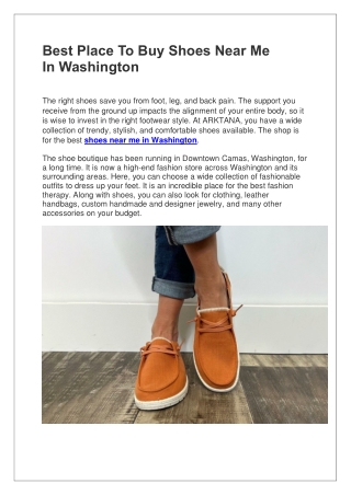 Best Place To Buy Shoes Near Me In Washington