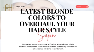 Update your hairstyle with the newest blonde hues