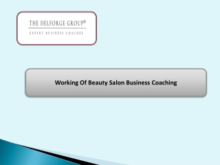 Working Of Beauty Salon Business Coaching