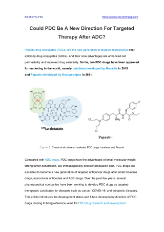 Could PDC Be A New Direction For Targeted Therapy After ADC