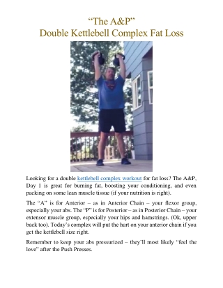 “The A&P” – Double Kettlebell Complex Fat Loss