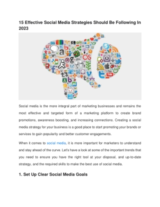 15 Effective Social Media Strategies Should Be Following In 2023