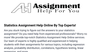 Statistics-assignment-help-online-by-top-experts!