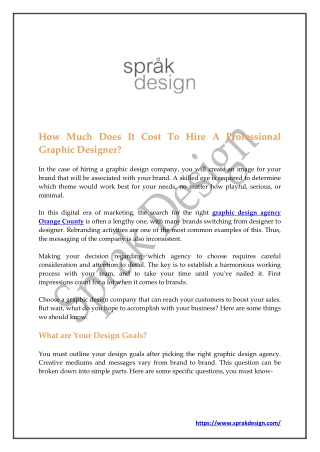 How Much Does It Cost To Hire A Professional Graphic Designer