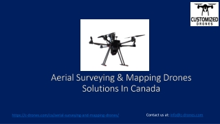 Arial Surveying & Mapping Drones in Canada