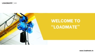 Eot Crane Suppliers In India | Loadmate.in