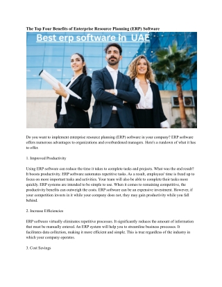 Best erp software in  UAE