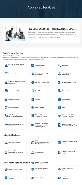 Commercial Real Estate Valuations, Property Appraisal Services  RDC Appraisals, LLC, Inc